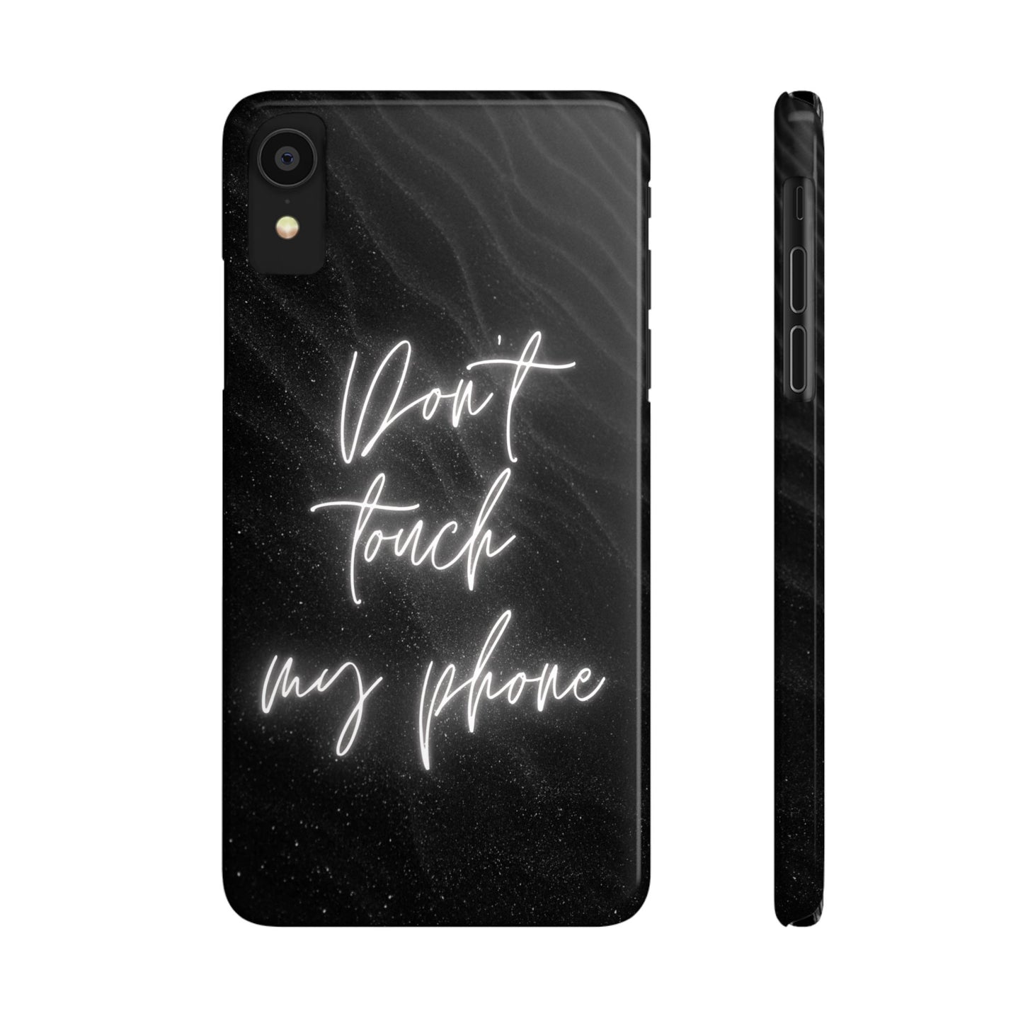 Sleek Phone Case - 'Don't Touch My Phone' - Stylish Black Design