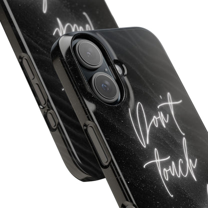 Sleek Phone Case - 'Don't Touch My Phone' - Stylish Black Design